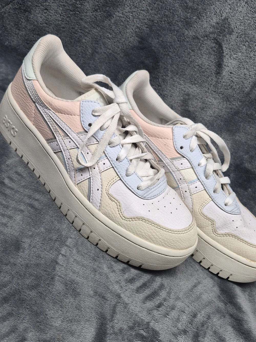 ASICS Womens Sneakers Japan  Sport Style Platform Sz 8.5 White Pearl Pink